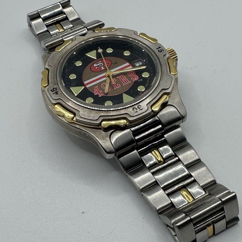 Vintage 1993 San Francisco 49ers Bulova Sportstime Stainless Watch